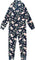 Deux par Deux Two-Piece Thermal Underwear Set - Big Kids - Navy Flower Print