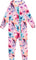 Deux par Deux One-Piece Thermal Underwear - Baby - Pink Watercolor Flower Print