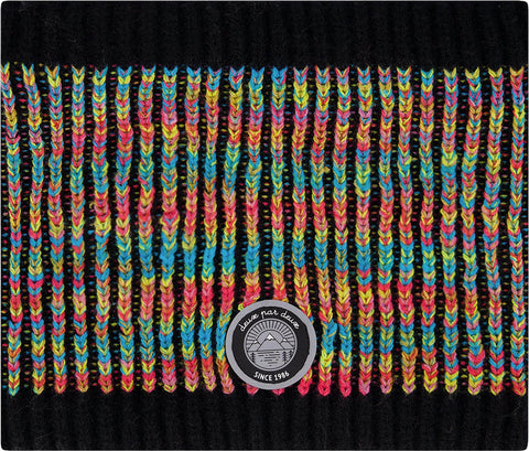 Deux par Deux Black-Multicolor Lined Knit Neckwarmer - Little Girl