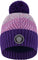 Deux par Deux Purple-Pink Lined Knit Pompom Hat - Little Girl - Mauve - Pink