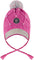 Deux par Deux Pink-Multicolor Lined Peruvian Knit Hat with Pompom - Little Girl - Pink - Multi-Colored