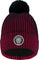 Deux par Deux Red-Black Lined Knit Pompom Hat - Little Boy - Red - Black