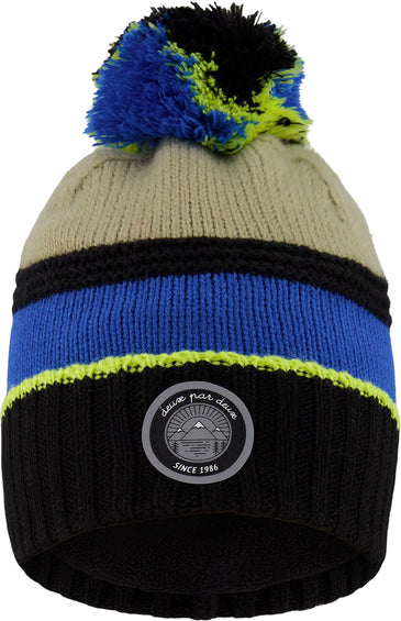 Deux par Deux Lime Green Lined Knit Pompom Hat - Little Boy