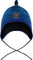 Deux par Deux Lined Dino Peruvian Knit Winter Hat with Pompom - Little Boy - Blue