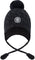 Deux par Deux Winter Peruvian Knit Hat with Pompom and Lining - Little Girl - Black