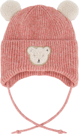 Deux par Deux Lined Winter Knit Hat with Ear Flaps - Baby