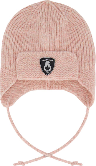 Deux par Deux Lined Knit Hat with Ears and Strings - Baby