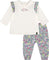 Deux par Deux Organic Cotton Top and Muslin Pants Set - Baby Girl - Off White