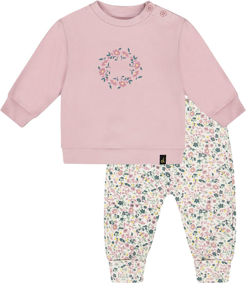Deux par Deux Organic Cotton Evolutive Pant and Long Sleeve Top Set - Baby Girl