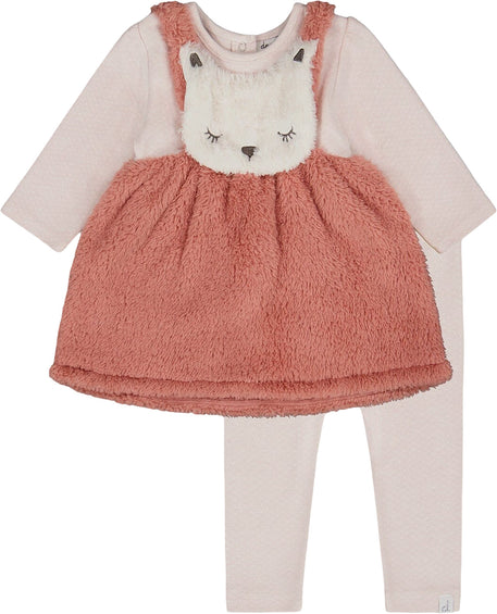 Deux par Deux Bi-Material Dress and Leggings Set - Baby Girl
