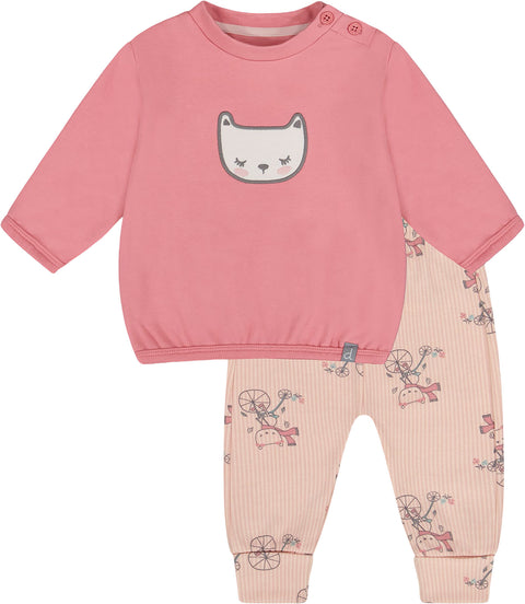 Deux par Deux Organic Cotton Pant with Top Set - Baby Girl