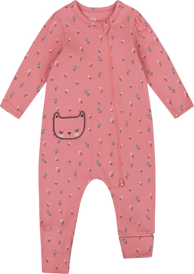 Deux par Deux Organic Cotton Zipped Romper - Baby Girl