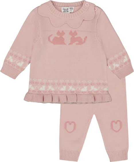 Deux par Deux Knitted Top and Pant Set - Baby Girl