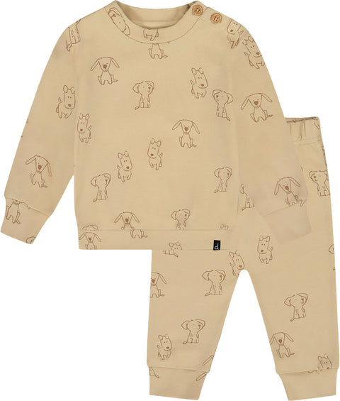 Deux par Deux Dogs Organic Cotton Pant and Top Set - Baby Boy
