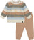 Deux par Deux Knitted Top and Pant Set - Baby Boy - Light Caramel