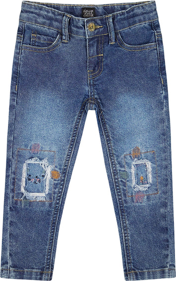 Deux par Deux Jeans with Embroideries - Little Girl
