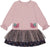 Deux par Deux Bi-Material Dress - Baby Girl - Dusty Pink