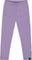 Deux par Deux Floral Detail Organic Cotton Jersey Leggings - Baby Girl - Purple Gray