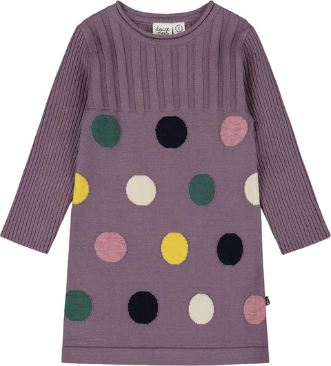 Deux par Deux Jacquard Sweater Dress with Polka Dot Pattern - Baby Girl