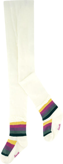 Deux par Deux Striped Footed Knit Tights - Little Girl