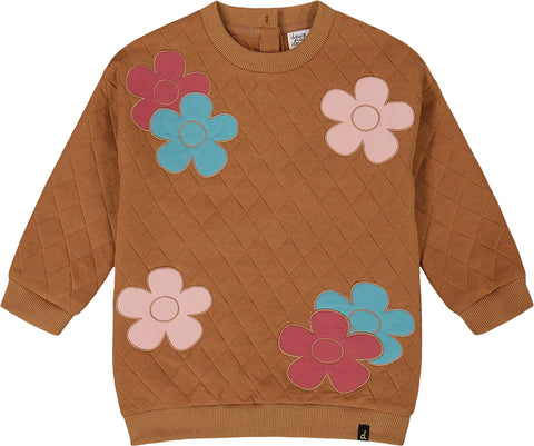 Deux par Deux Quilted Tunic with Flowers - Big Girl