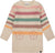 Deux par Deux Knitted Tunic with Stripes - Little Girl - Off White