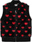 Deux par Deux Faux Fur Sleeveless Vest - Big Girl - Black - Red