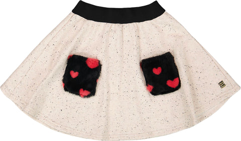 Deux par Deux Glittering French Terry Skirt - Big Girl