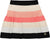 Deux par Deux Striped Knit Skirt - Little Girl - Beige - Black - Pink
