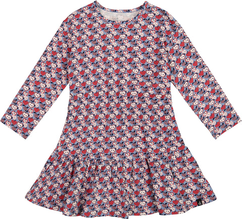 Deux par Deux Organic Cotton Dress with Flounce Hem - Big Girl
