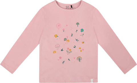 Deux par Deux Dusty Pink Organic Cotton Long Sleeve T-Shirt - Little Girl