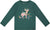 Deux par Deux Dark Green Organic Cotton Long Sleeve T-Shirt - Little Girl - Dark Green