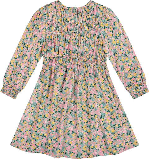 Deux par Deux Smocked Viscose Dress - Little Girl