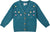 Deux par Deux Knitted Cardigan with Flower Embroidery - Little Girl - Dark Green