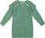 Deux par Deux Knitted Dress with Ruffles and Floral Embroidery - Big Girl - Sage Green