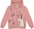 Deux par Deux Hooded Knit Cardigan with Unicorn Intarsia - Little Girl - Dusty Pink