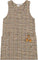 Deux par Deux Tweed Jumper Dress - Little Girl - Beige - Black