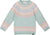 Deux par Deux Sweater with Norwegian Jacquard - Big Girl - Turquoise Blue