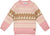 Deux par Deux Llama Jacquard Sweater - Big Girl - Dusty Pink