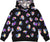 Deux par Deux Fleece Hoodie - Little Girl - Black - Multicolor