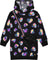 Deux par Deux Hooded Fleece Dress with Trompe-L’Œil Bag Detail - Little Girl - Black - Multicolor