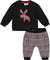 Deux par Deux Sweater and Cargo Pants Set with Moose Applique - Baby Boy - Black