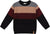 Deux par Deux Color Block Knit Sweater - Little Boy - Grey - Red - Beige - Black