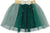 Deux par Deux Mesh Skirt with Bow - Little Girl - Forest Green