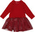 Deux par Deux Bi-Material Dress with Glittering Skirt - Baby Girl - Red