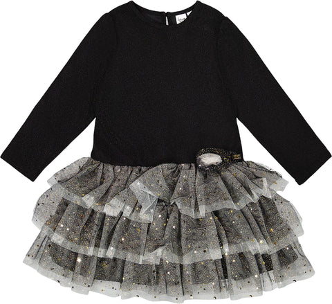 Deux par Deux Glittering Mesh Skirt Party Dress - Big Girl