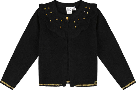 Deux par Deux Knitted Cardigan with Rhinestones - Little Girl