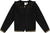 Deux par Deux Knitted Cardigan with Rhinestones - Little Girl - Black
