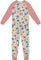Deux par Deux Organic Cotton Two-Piece Pajamas - Little Girl - Off White Flower Print