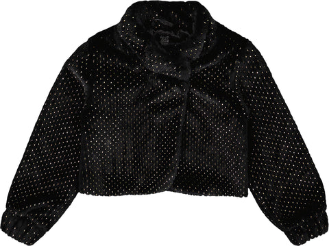 Deux par Deux Fake Fur Short Jacket - Little Girl